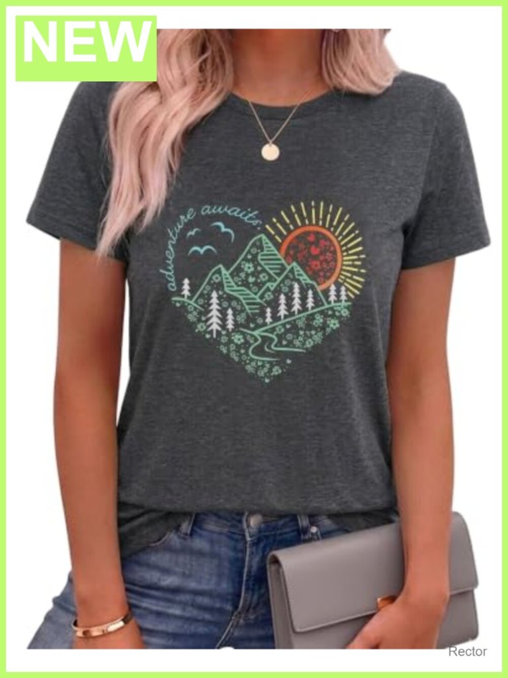 Women's Geometric Graphic Tee Short Sleeve Crew Neck Summer Top